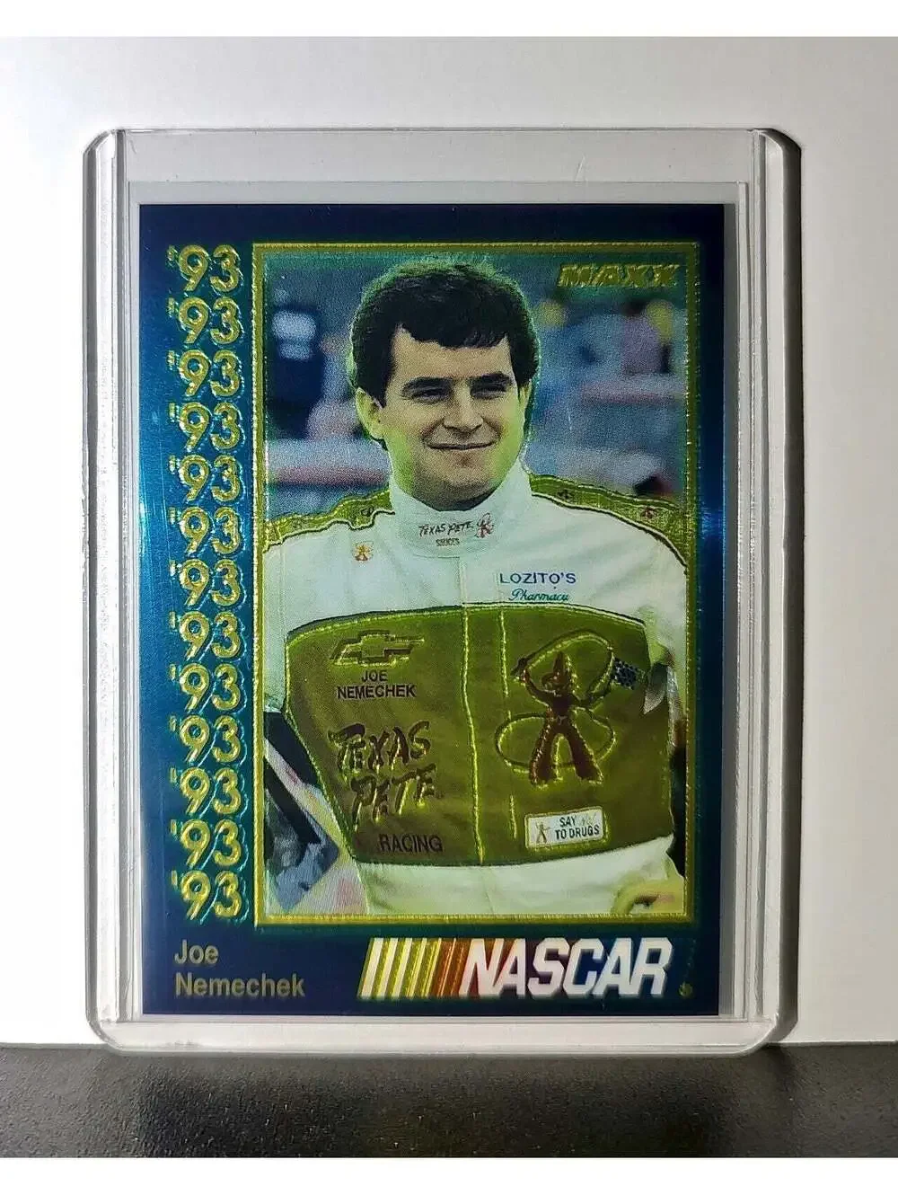 Joe Nemechek 1993 Maxx Premier Plus Racing #87 NASCAR Card NEMCO Motorsports